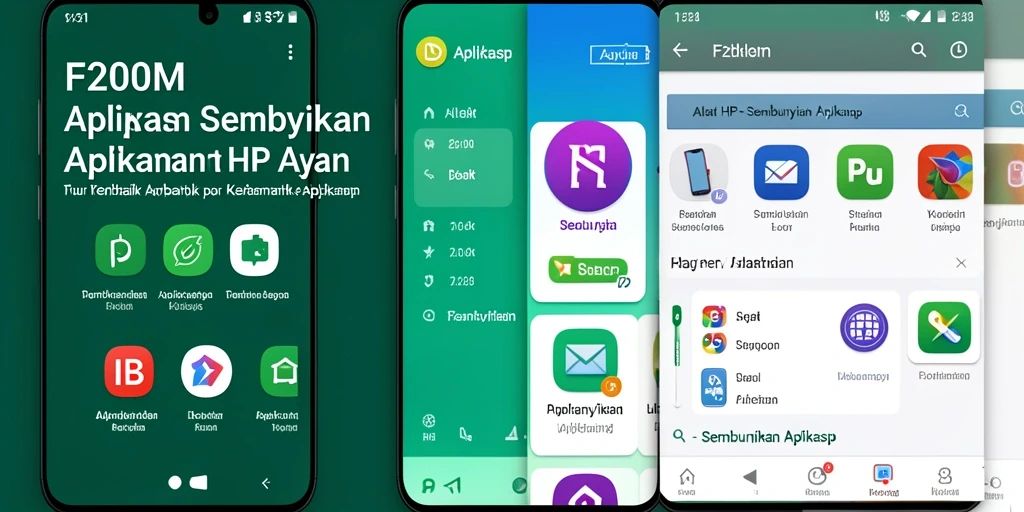Antarmuka F200M yang sederhana dan menarik untuk menyembunyikan aplikasi.