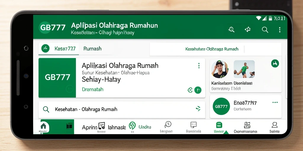 Tampilan antarmuka aplikasi GB777 yang sederhana dan menarik.