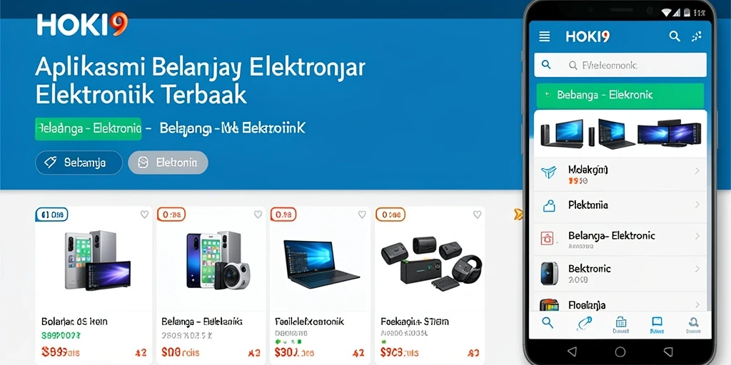 Antarmuka HOKI9 menampilkan berbagai opsi produk elektronik dengan harga yang kompetitif.