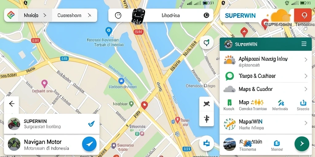 Antarmuka aplikasi SUPERWIN yang intuitif untuk navigasi motor.